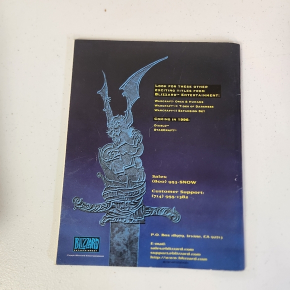 WarCraft II Tides of Darkness (PC/Mac Dos 2, 1995) Manual Guide Book ONLY - Picture 2 of 5